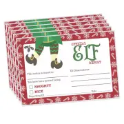 Official Elf Report Cards, SET OF 25, Elf Behavior Observation Cards for Kids