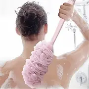 Shower Brush Loofah Sponge With Long Handle Body Back Mesh Scrubber Bath Brush Skin Exfoliating Massage Brush Bath Accessories