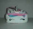 Claire's Unicorn Princess White Soft Zip Up Make Up Cosmetic Tote Bag *NEW*