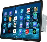 Joying Newest 13.3 Inch Double Din Radio 8GB+128GB Qualcomm Snapdragon Car Stereo with Apple Carplay, Android Auto, AM/FM, Mirror Link, 48-Band EQ, Bluetooth, DSP, Subwoofer Output(JY-UZD13N8)