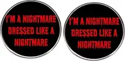 [ZENRUIMING] 2 Music Lapel Pins, I'M A NIGHTMARE DRESSED LIKE A NIGHTMARE Enamel Pins, Clothes Backpack Hat Accessories, 1.2"(3cm), Alloy Steel, no gemstone