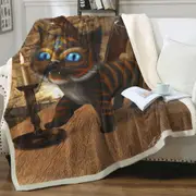 Fantasy Art Cute Dragon Cat Throw Blanket