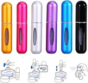 6PCS 5ml Perfume Atomiser Perfume Dispenser Pump Portable Spray Travel Bottle Mini Bottom Refillable Empty Nebuliser Bottle,Outdoor Travel Small Size Spray Bottle Perfume Accessories