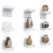-Pack Small Floating Shelves for Wall by RicherHouse, Plastic Display Ledges 9