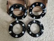 4pcs Wheel Spacers Adapters 25mm 1" 6x5.5/6x139.7 14x1.5 Studs 108mm CB Black