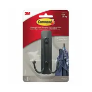 Command Double Hook 17036Mb Large Matte Black Bag Of 4