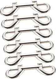 Angoily 2sets Convenient Trigger Snap Smooth Flexible Dog Leash Clasps Snap Hooks for Pet 6pcs*2
