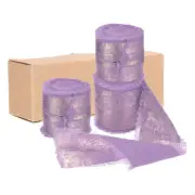 3pcs Chiffon Ribbon, 1 1/2"x5 Yard Silk Ribbon, Purple Glitter Fabric Ribbon