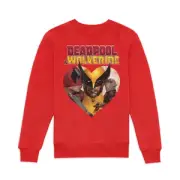Deadpool & Wolverine Kisses Sweatshirt - Red