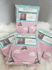 NEW Eiffel Tower Paris Girl's Kids Teenager Bedroom Decor 42x63 inches 4 Panels
