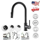 Modern Matte Black Kitchen Faucet with Stream & Spray Functions - Eco-Friendly