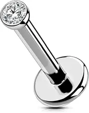 OUFER Body Piercing Push in Labret Stud Piercing 6/8/10/12mm Threadless Lip Bars Titanium Helix Tragus Earring Piercing Jewellery 16G Tragus Helix Lip Piercing Bars Women