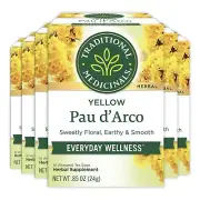 Pack of 6 Traditional Medicinals Pau D Arco Herbal Tea Caffeine Free 96 Bags