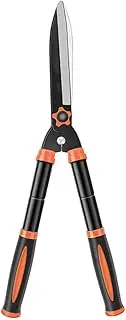 Retractable secateurs, long handle tree shears, large garden shears, can cut thick branches, free non-slip gloves, suitable for trimming borders, decorative shrubs (Straight Blade