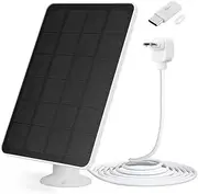 4W/6W Solar Panel Camera Charger IP65 Waterproof Solar Panel with 9.8ft Micro USB Cable 360°Adjustable Wall Mount for Arlo Essential Spotlight/XL Spotlight Camera
