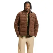 Brixton Cass Jacket Mens in Pinecone Brown Cord - Size -