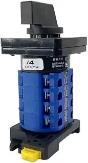 SKXMOD LW26-20 DIN Rail Mounted Multi Position Silver Contact Rotary Cam Switch 690V 20A 4 Level Changeover Selector YMW26 LW28(1-2-3-4)