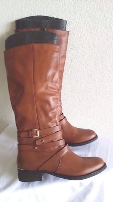 New Steve Madden albany cognac leather boots. Sz9.5. RT$169.