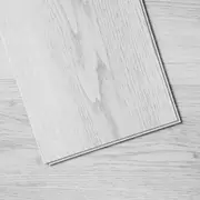 Interlocking Vinyl Floor Tiles 48 x 7.3 inch, 10 Tiles 5.5mm Thick Snap Together, Light Gray Wood Grain DIY Flooring for Kitchen, Dining Room, Bedrooms & Bathrooms, Easy for Home