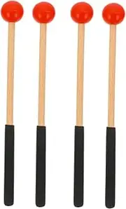 UPKOCH 2 Pairs Ethereal Drumstick Music Instrument Mallets Percussion Drum Mallets Drum Sticks Xylophone Mallets Tongue Drum Mallet Performance Drumsticks Steel Drum Mallets Wood Red