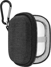 [Geekria] Shield Earbuds Case Compatible with Audio-Technica, Skullcandy, Marshall, Google True Wireless Earbud, Replacement Hard Shell Travel Carrying Bag with Carabiner Clip (Grey)