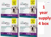 4 box FirstAct Plus Flea and Tick Topical for Dogs45-88 Pounds, 12 Applicators