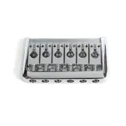 High-Quality Thick Non-tremolo Electric Guitar Hardtail Bridge 6-Saddle, Chrome