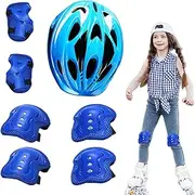 Kids Helmet Set - Kids Helmet Elbow Knee Wrist Protector Skateboard,Shock-Resistant Protective Equipment for Riding Biking Scooters Roller Skates