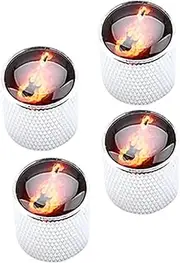 Yardwe 4pcs Electric Guitar Knobs Volume Tone Control Knobs Compatible Replacement Parts with Fine Workmanship