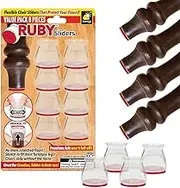 BulbHead Ruby Sliders As Seen On TV by - Red Means They’re Authentic - Premium Chair Covers Protect Hardwood & Tile Floors from Scratching - Fits Most Furniture Leg Sizes & Shapes - 8 Pack