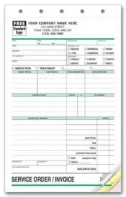 1000 Pest Control Forms - Service Orders NEBS Deluxe 6575 / 3 Part Carbonless
