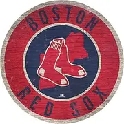 Fan Creations MLB Boston Red Sox 12" Circle with State and Team Logo Wood Sign