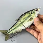 Proaovao Lure Fishing Lure Glide Bait Jointed Swimbait Artificial Fishing Bait with Hooks for Bass Trout Pike Walleye