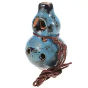 Gourd Ocarina Alto C Ocarina 6 Hole Ceramic Flute Ocarina with Wax Rope for