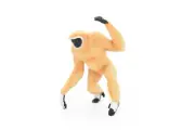 Gibbon Toy, Monkey, Figure, Walking, Very Realistic Rubber Model Hand Painted 3"