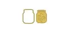 Jar of hearts cookie cutter and stamp set debosser two tone