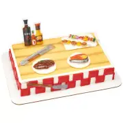 Grill Out Creations Cake Top (2 Pieces) Summer Cake Decor