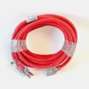 25' 12 Gauge Red Extension Cord with Lighted End