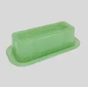 TableCraft Products (TPC) Jadeite Green Glass Covered Butter Dish New