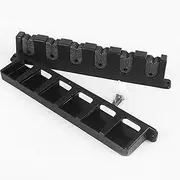 Vertical 6-Rod Rack Fishing Rod Rack Set Wall-Mounted Fishing Holder for Garage and Boat Black