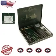 19-Piece Faber-Castell PITT Graphite Tin Set for Artists - Sketching Essentials