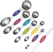 FELTECHELECTR 7-Piece Measuring Spoon in Stainless Steel and Graduated for Precise Cooking