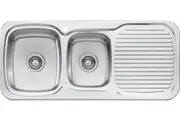 Oliveri LakeLand 1 & 3/4 Double Left Hand Bowl Inset Sink With Drainer LL136