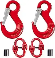 LZONEY 2 Pack Sling Hook Hammerlock Set, For Caravan Camper Trailer Safety Chain Connecting Extend and Factory Lifting, Harbor Hoisting,2000KG Working Load Limit
