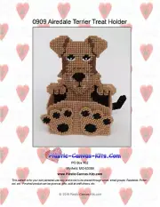 Airedale Dog Treat Holder- Plastic Canvas Pattern or Kit