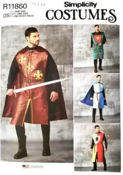 Simplicity 9775 / R11860 Unisex Tabards, Capes & Heraldic Shields Sewing Pattern