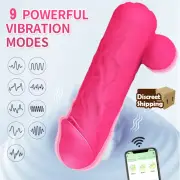 G-Spot Vibrator Clitoral Thrusting Dildo Vibrator Toy Couples Pleasure App
