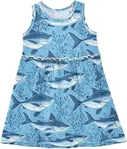 [Caihoyu] Girls Summer Tank Dresses Toddler Kids Swing Casual Spring Dresses Easter Outfit, Multicolor08, 6 Years