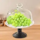 Cake Stand with Glass Lid Elegant Covered Fruit Plate Cake Display Stand