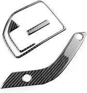 ATATNK Real Soft Carbon Fiber Sticker Compatible for Jeep Wrangler JK JKU 2011 2012 2013 2014 2015 2016 2017 Car Interior Door Handle Panel Trim(Red Carbon)